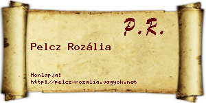 Pelcz Rozália névjegykártya